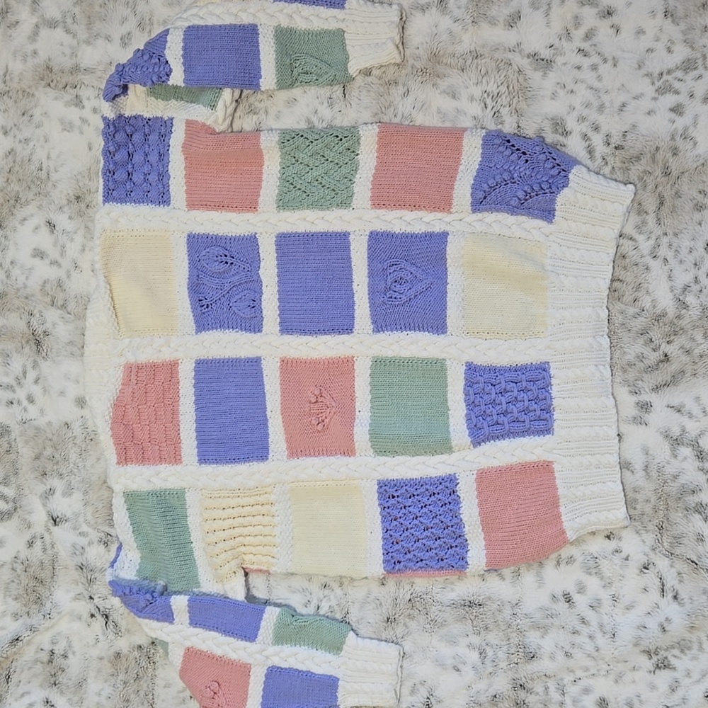 Handmade Pastel Block Sweater - Picture 2 of 10
